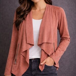 Bagatelle Women's Coral Draped Blazer